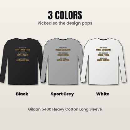 With History Comes Knowledge Long Sleeve Shirt, Knowledge Is Power Quote Tee, Motivational Shirt, History Gift