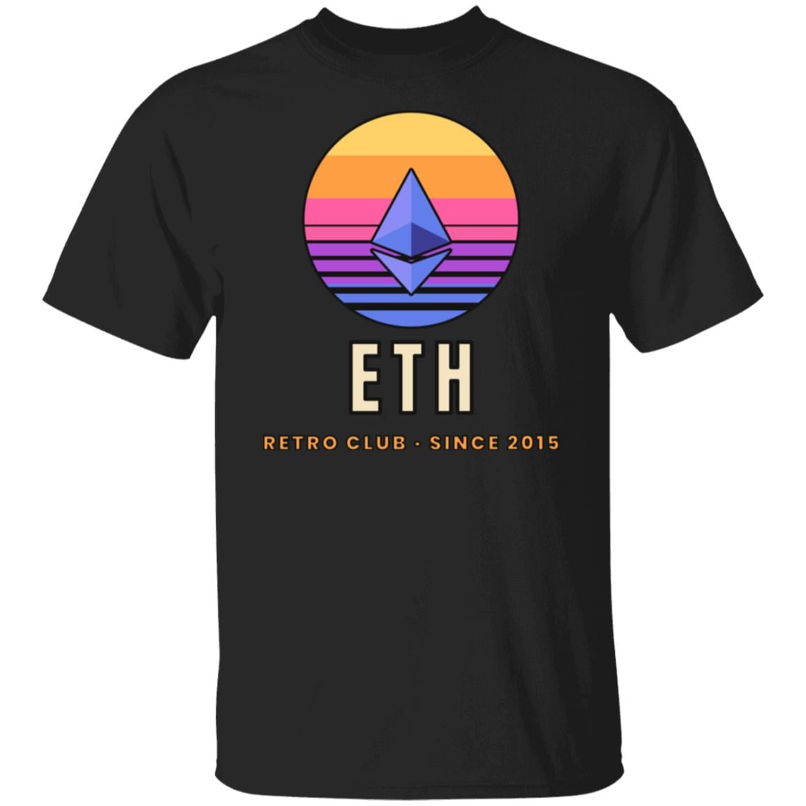 Ethereum Sunset Shirt, Retro ETH T-Shirt, Vintage Crypto Tee, Ethereum Gift, ETH Holder Gift, Crypto Investor Shirt