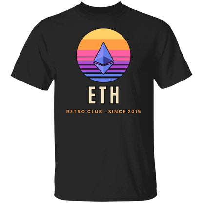 Ethereum Sunset Shirt, Retro ETH T-Shirt, Vintage Crypto Tee, Ethereum Gift, ETH Holder Gift, Crypto Investor Shirt