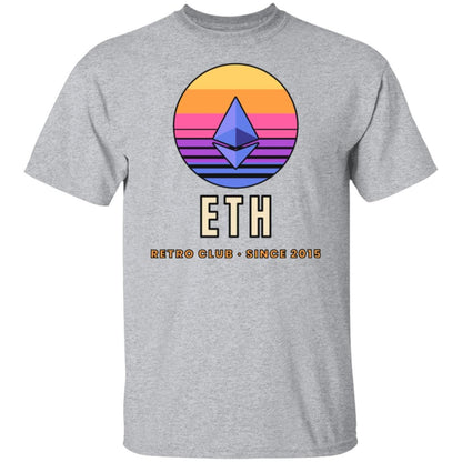 Ethereum Sunset Shirt, Retro ETH T-Shirt, Vintage Crypto Tee, Ethereum Gift, ETH Holder Gift, Crypto Investor Shirt