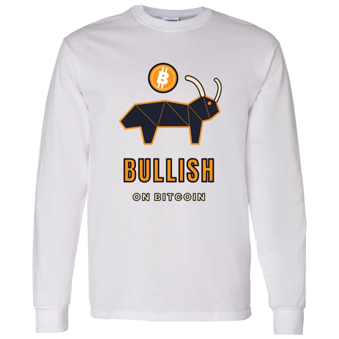 Bitcoin Bull Long Sleeve Shirt, Bullish On Bitcoin Tee, Crypto Bull Market Shirt, Crypto Trader Gift