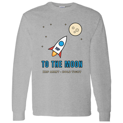 XRP To The Moon Long Sleeve Shirt, Army Tee, Rocket Crypto Shirt, Altcoin Holder Gift