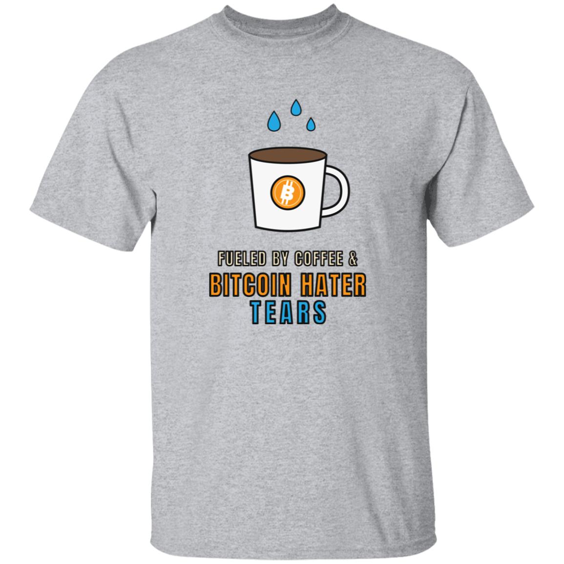 Bitcoin Hater Tears Shirt, Funny Bitcoin T-Shirt, Coffee And Crypto Tee, Bitcoin Gift, Crypto Humor Shirt