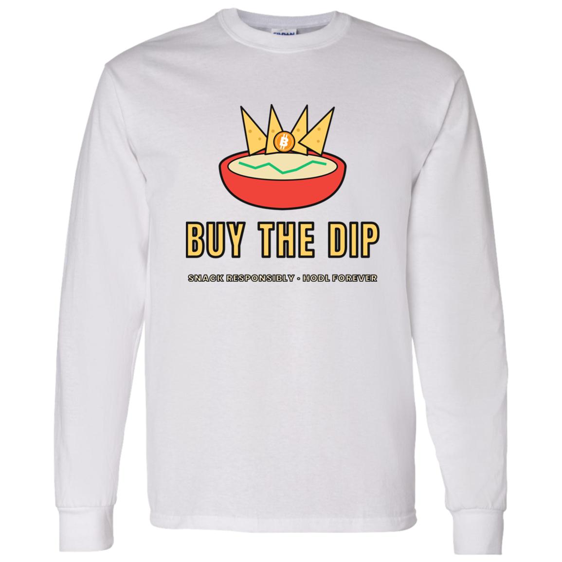 Buy The Dip Long Sleeve Shirt, Funny Bitcoin Tee, Chips And Dip Crypto Shirt, Crypto Trader Gift