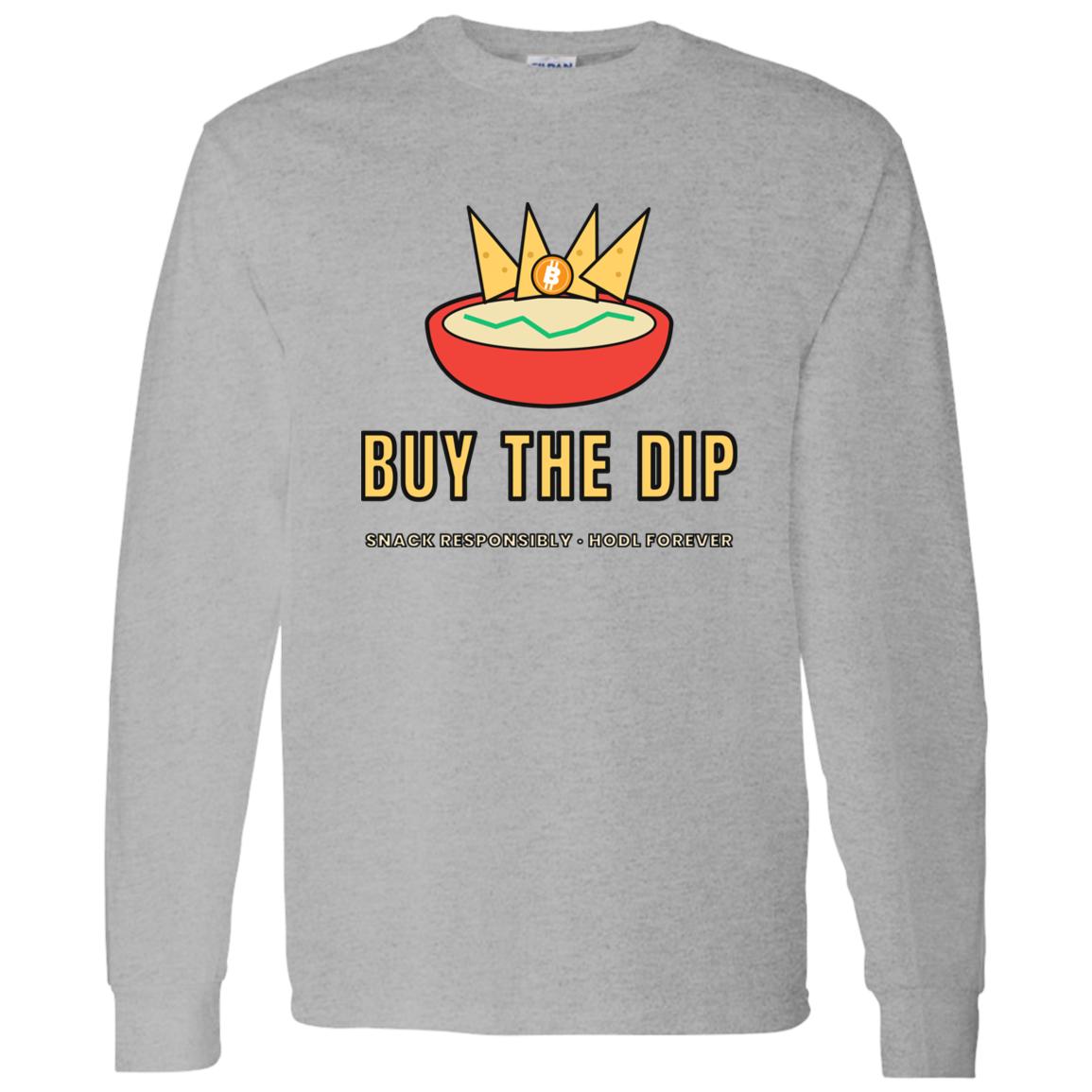 Buy The Dip Long Sleeve Shirt, Funny Bitcoin Tee, Chips And Dip Crypto Shirt, Crypto Trader Gift