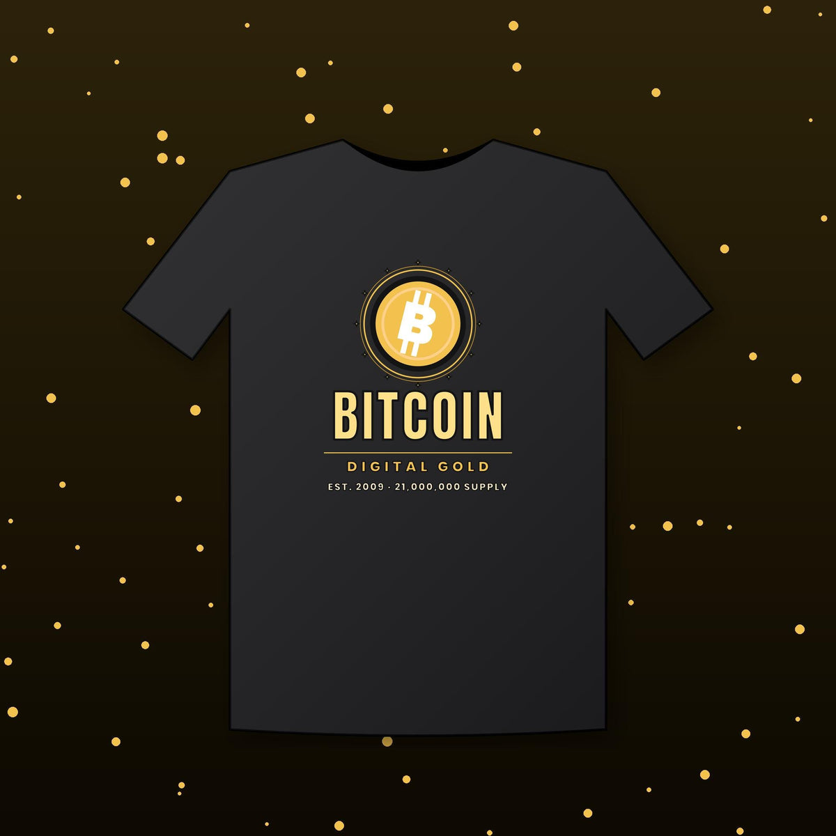 Gold Bitcoin Shirt, Digital Gold T-Shirt, Bitcoin Gift For Men, Crypto Investor Tee, BTC Shirt, Bitcoin Lover Gift