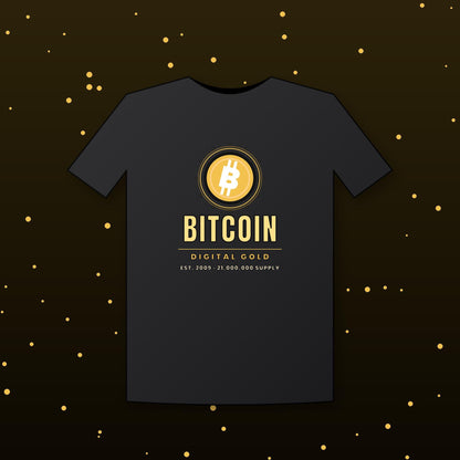 Gold Bitcoin Shirt, Digital Gold T-Shirt, Bitcoin Gift For Men, Crypto Investor Tee, BTC Shirt, Bitcoin Lover Gift