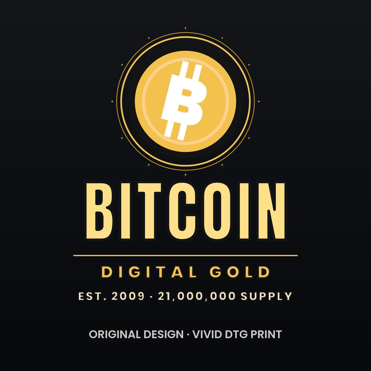 Gold Bitcoin Long Sleeve Shirt, Digital Gold Tee, Bitcoin Gift For Men, Crypto Investor Shirt, BTC Gift