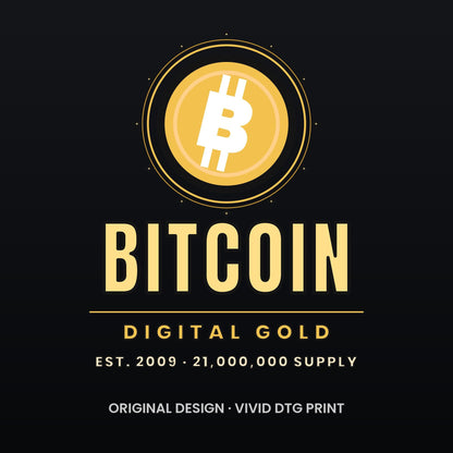 Gold Bitcoin Long Sleeve Shirt, Digital Gold Tee, Bitcoin Gift For Men, Crypto Investor Shirt, BTC Gift