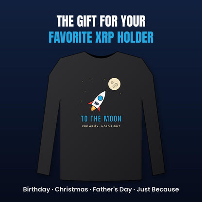 XRP To The Moon Long Sleeve Shirt, Army Tee, Rocket Crypto Shirt, Altcoin Holder Gift