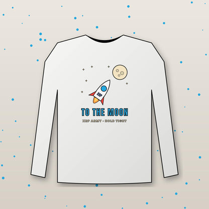 XRP To The Moon Long Sleeve Shirt, Army Tee, Rocket Crypto Shirt, Altcoin Holder Gift