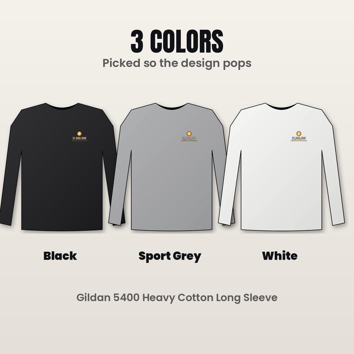 Bitcoin 21 Million Long Sleeve Shirt, Minimalist Bitcoin Tee, Small Chest BTC Shirt, Crypto Gift For Men