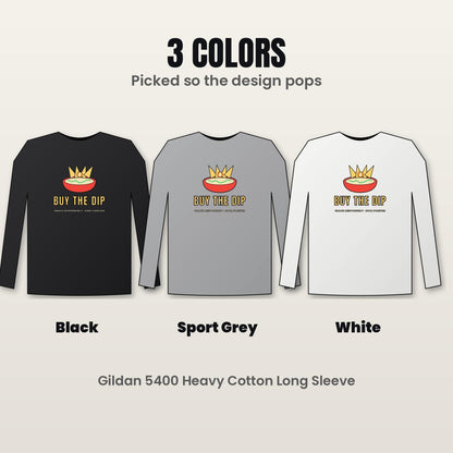 Buy The Dip Long Sleeve Shirt, Funny Bitcoin Tee, Chips And Dip Crypto Shirt, Crypto Trader Gift