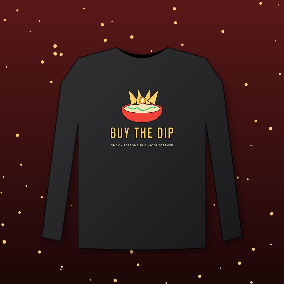 Buy The Dip Long Sleeve Shirt, Funny Bitcoin Tee, Chips And Dip Crypto Shirt, Crypto Trader Gift