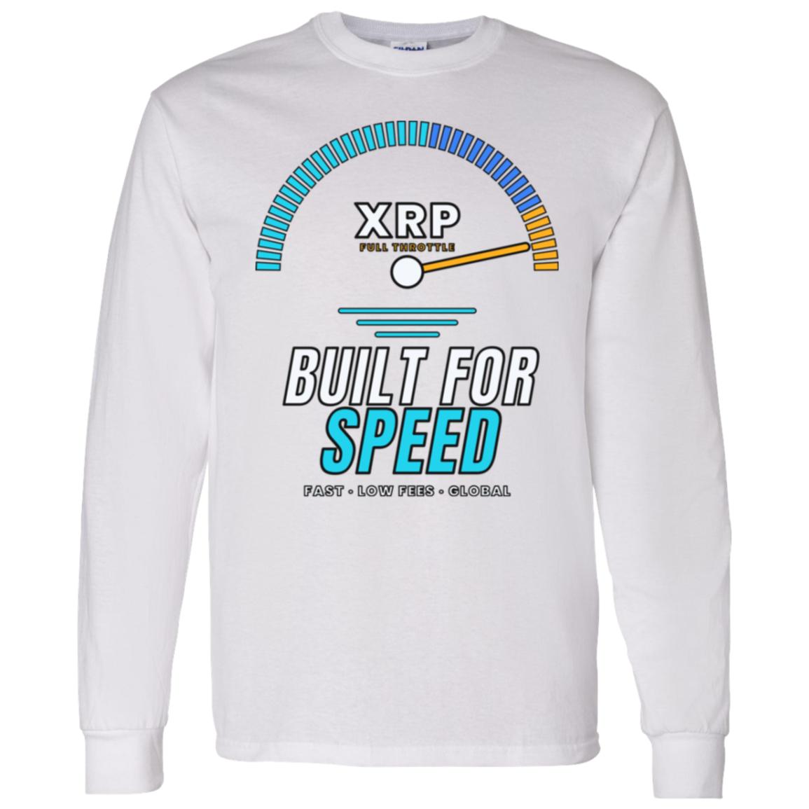 XRP Long Sleeve Shirt, XRP Built For Speed Crypto Tee, XRP Holder Gift, Cryptocurrency Shirt, Crypto Investor Gift