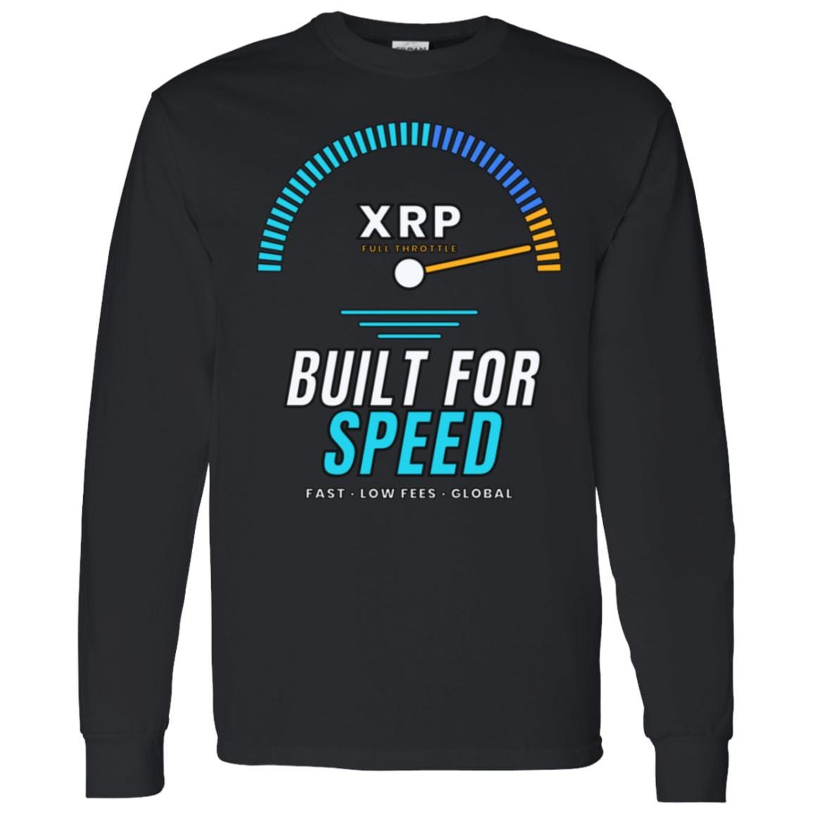 XRP Long Sleeve Shirt, XRP Built For Speed Crypto Tee, XRP Holder Gift, Cryptocurrency Shirt, Crypto Investor Gift