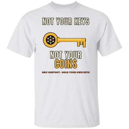 Not Your Keys Not Your Coins Shirt, Crypto Self Custody T-Shirt, HODL Tee, Crypto Wallet Gift, Blockchain Shirt, Bitcoin Ethereum Gift