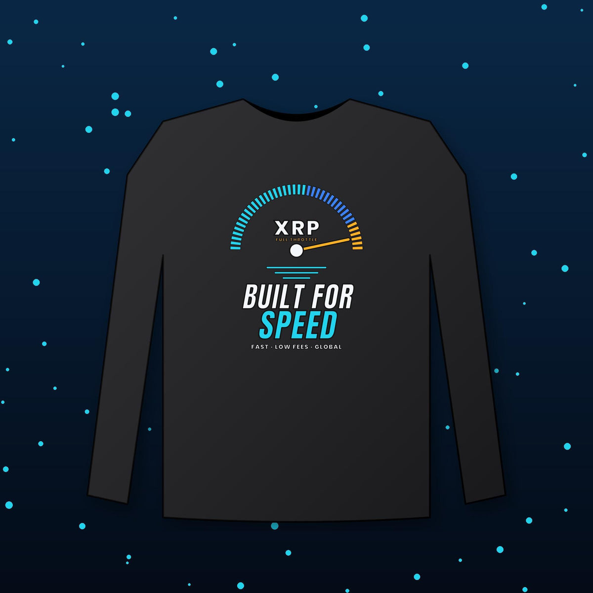XRP Long Sleeve Shirt, XRP Built For Speed Crypto Tee, XRP Holder Gift, Cryptocurrency Shirt, Crypto Investor Gift