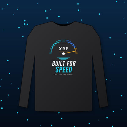 XRP Long Sleeve Shirt, XRP Built For Speed Crypto Tee, XRP Holder Gift, Cryptocurrency Shirt, Crypto Investor Gift