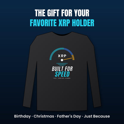 XRP Long Sleeve Shirt, XRP Built For Speed Crypto Tee, XRP Holder Gift, Cryptocurrency Shirt, Crypto Investor Gift