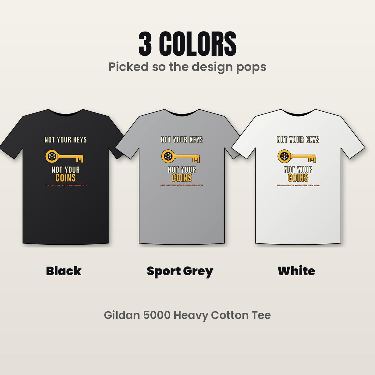 Not Your Keys Not Your Coins Shirt, Crypto Self Custody T-Shirt, HODL Tee, Crypto Wallet Gift, Blockchain Shirt, Bitcoin Ethereum Gift