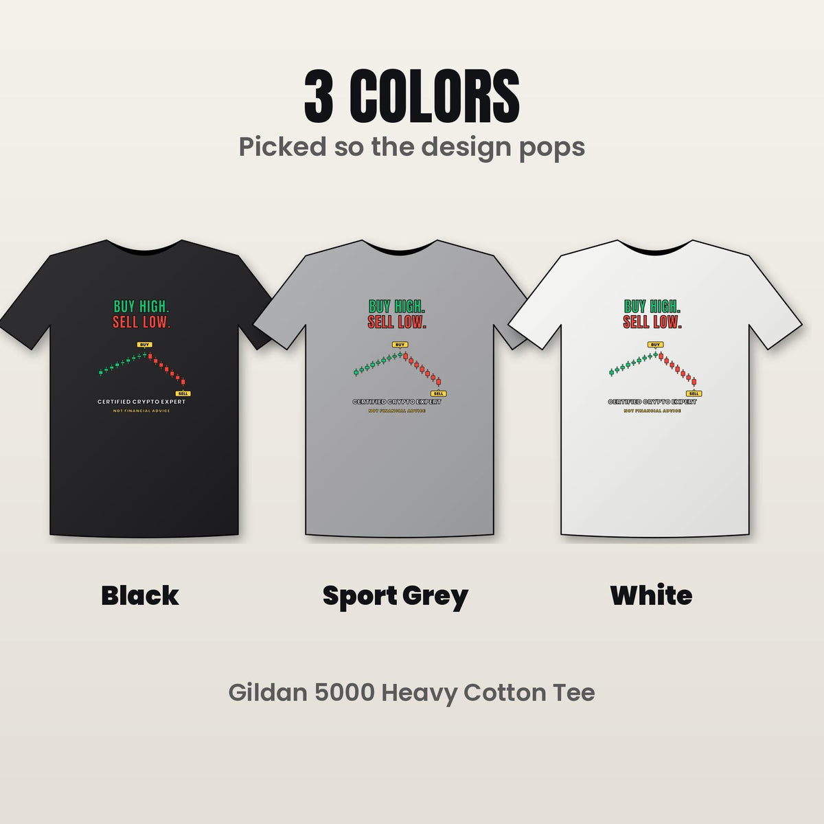 Buy High Sell Low Shirt, Funny Crypto T-Shirt, Day Trader Gift, Stock Market Humor Tee, Crypto Investor Shirt, Trading Meme Tee