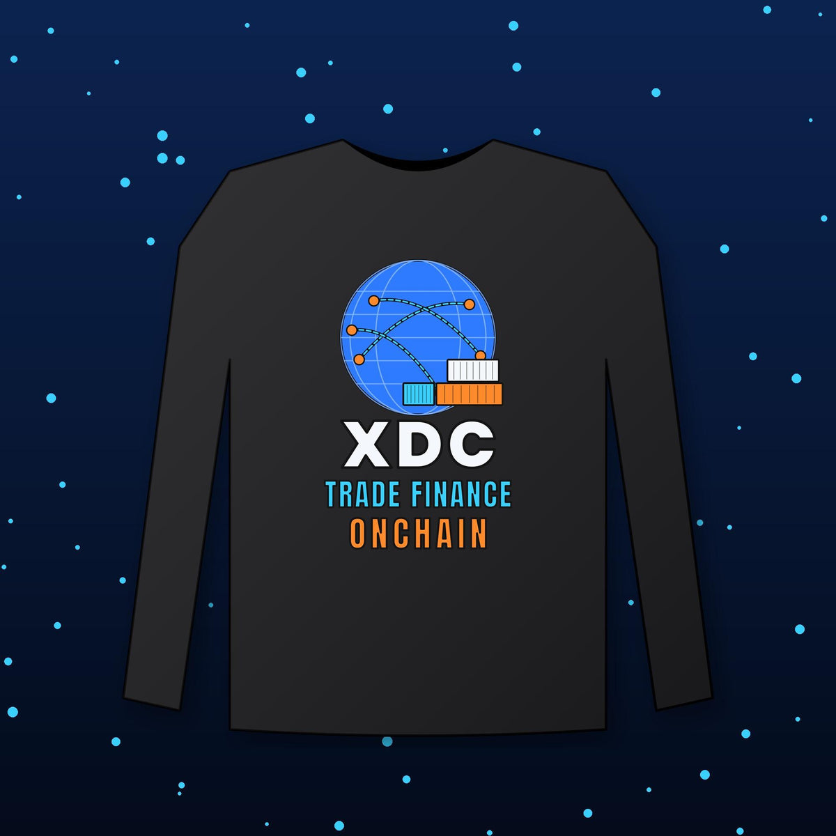 XDC Long Sleeve Shirt, Trade Finance Onchain Crypto Tee, XDC Network Holder Gift, Real World Asset Shirt, Crypto Investor Gift