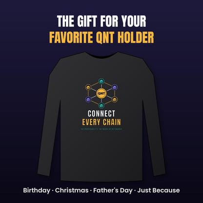 QNT Long Sleeve Shirt, Quant Crypto Tee, Connect Every Chain, QNT Holder Gift, Interoperability Shirt, Crypto Investor Gift