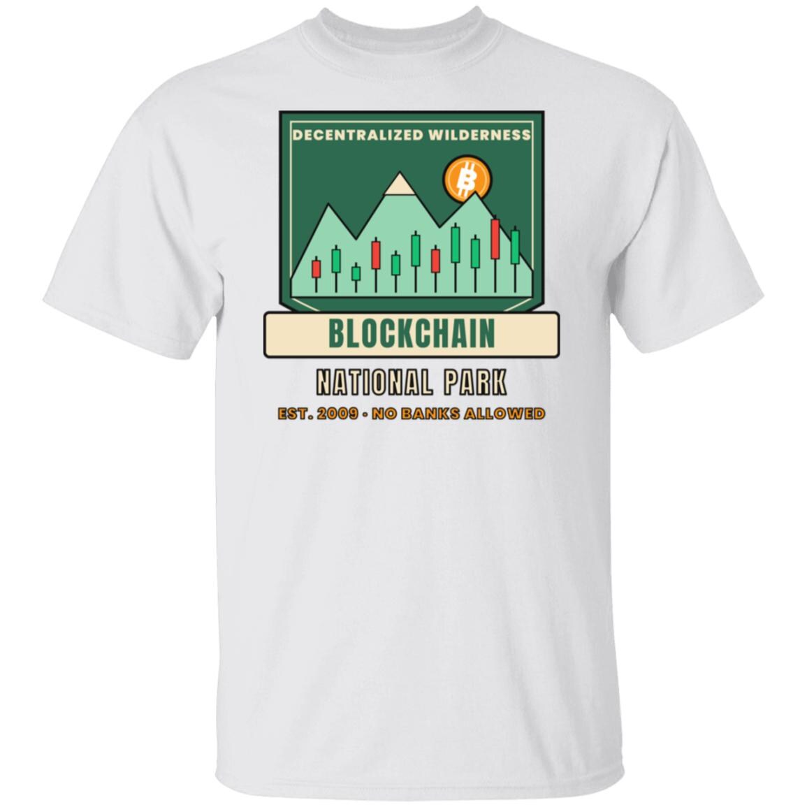 Blockchain National Park Shirt, Funny Bitcoin T-Shirt, Vintage Park Badge Crypto Tee, Hiking Crypto Gift, Crypto Investor Gift