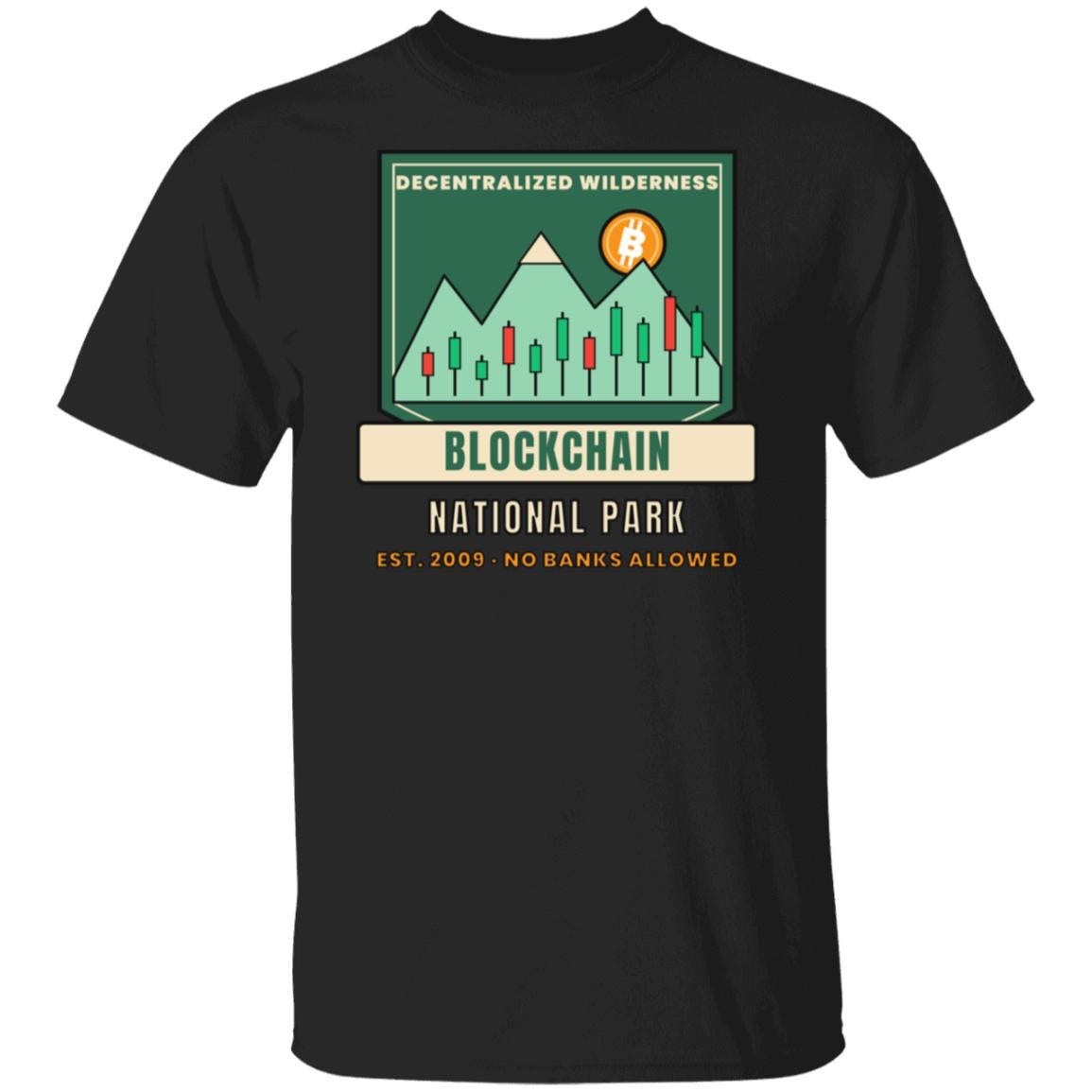 Blockchain National Park Shirt, Funny Bitcoin T-Shirt, Vintage Park Badge Crypto Tee, Hiking Crypto Gift, Crypto Investor Gift