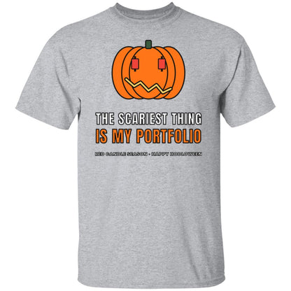Halloween Crypto Shirt, Scariest Thing Is My Portfolio T-Shirt, Funny Bitcoin Pumpkin Tee, Crypto Trader Halloween Gift
