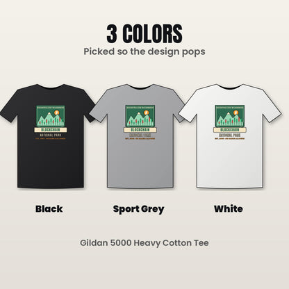 Blockchain National Park Shirt, Funny Bitcoin T-Shirt, Vintage Park Badge Crypto Tee, Hiking Crypto Gift, Crypto Investor Gift