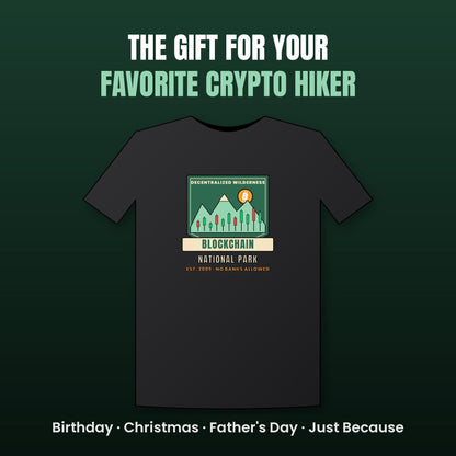 Blockchain National Park Shirt, Funny Bitcoin T-Shirt, Vintage Park Badge Crypto Tee, Hiking Crypto Gift, Crypto Investor Gift