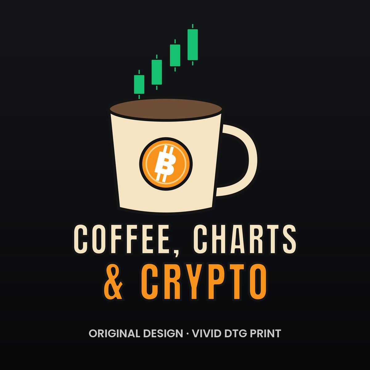 Coffee Charts and Crypto Shirt, Funny Bitcoin Coffee T-Shirt, Crypto Trader Gift, Coffee Lover Tee, Day Trader Shirt