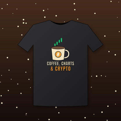 Coffee Charts and Crypto Shirt, Funny Bitcoin Coffee T-Shirt, Crypto Trader Gift, Coffee Lover Tee, Day Trader Shirt