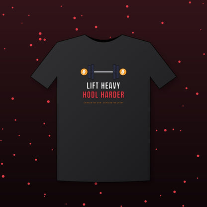 Lift Heavy Hodl Harder Shirt, Bitcoin Gym T-Shirt, Crypto Workout Tee, Weightlifting Gift, Funny Crypto Gym Shirt