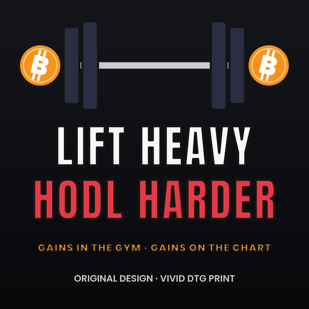 Lift Heavy Hodl Harder Long Sleeve Shirt, Bitcoin Gym Tee, Crypto Workout Shirt, Weightlifting Gift