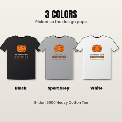 Halloween Crypto Shirt, Scariest Thing Is My Portfolio T-Shirt, Funny Bitcoin Pumpkin Tee, Crypto Trader Halloween Gift
