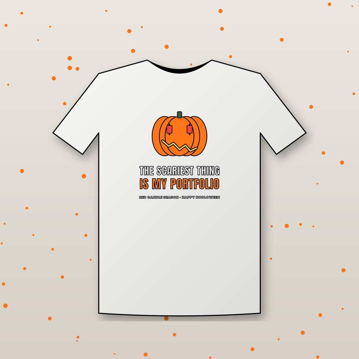 Halloween Crypto Shirt, Scariest Thing Is My Portfolio T-Shirt, Funny Bitcoin Pumpkin Tee, Crypto Trader Halloween Gift