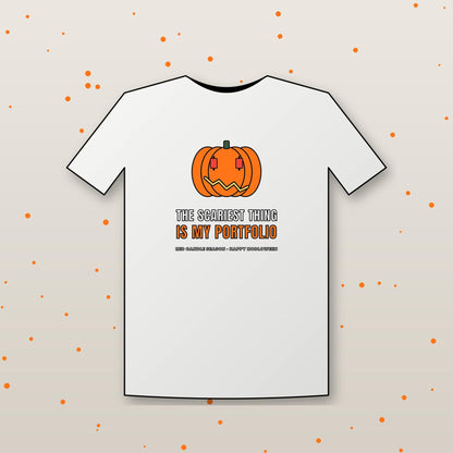 Halloween Crypto Shirt, Scariest Thing Is My Portfolio T-Shirt, Funny Bitcoin Pumpkin Tee, Crypto Trader Halloween Gift