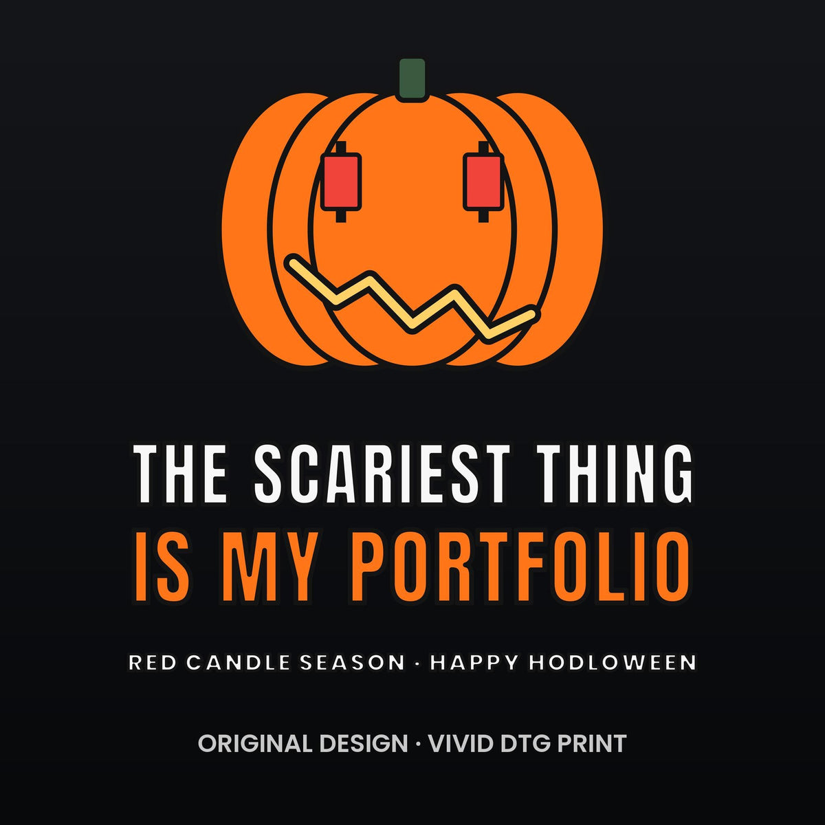 Halloween Crypto Long Sleeve Shirt, Scariest Thing Is My Portfolio Tee, Funny Pumpkin Crypto Shirt, Trader Gift