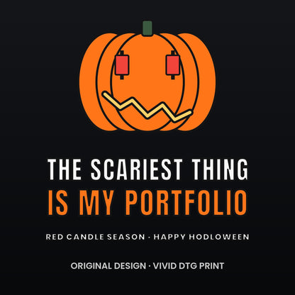 Halloween Crypto Long Sleeve Shirt, Scariest Thing Is My Portfolio Tee, Funny Pumpkin Crypto Shirt, Trader Gift