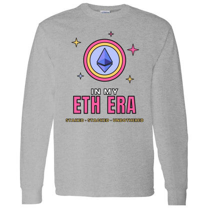 In My ETH Era Long Sleeve Shirt, Ethereum Tee, Retro Crypto Shirt, Crypto Girl Gift, Ethereum Gift