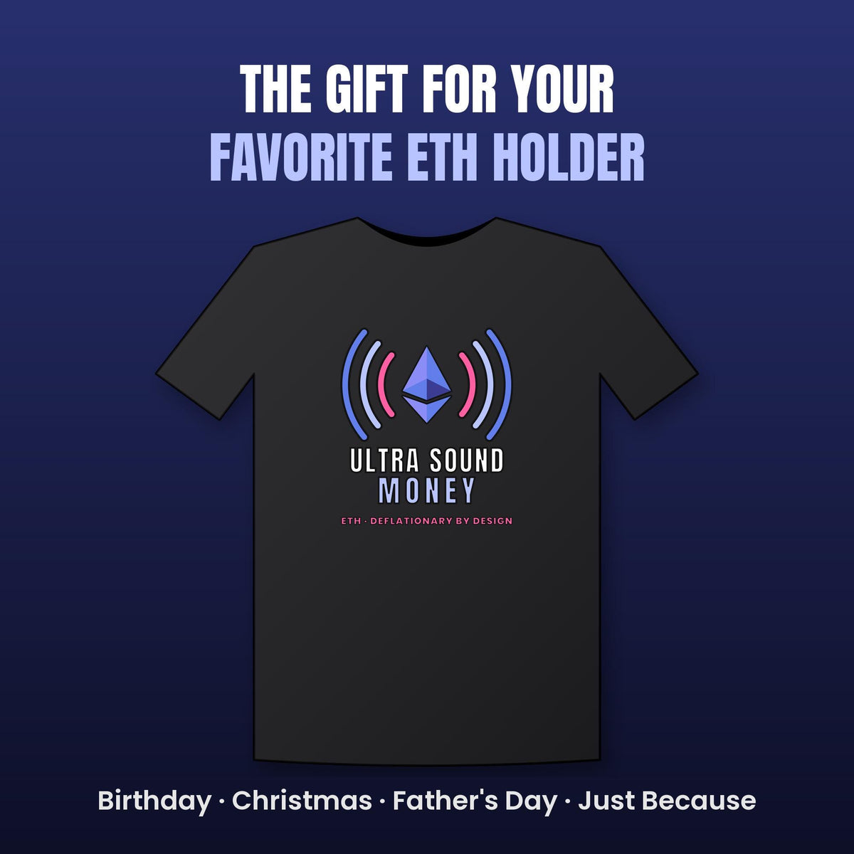 Ultra Sound Money Shirt, Ethereum T-Shirt, ETH Crypto Tee, Crypto Investor Gift, Ethereum Gift For Him, Blockchain Shirt