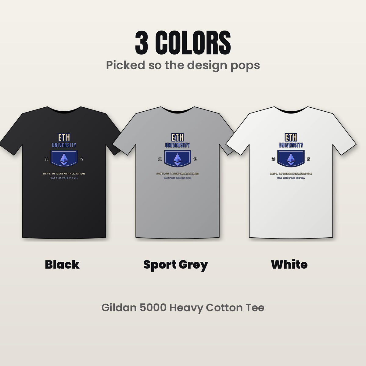 ETH University Shirt, Ethereum Varsity T-Shirt, Collegiate Crypto Tee, Crypto Student Gift, Ethereum Gift, Blockchain Shirt