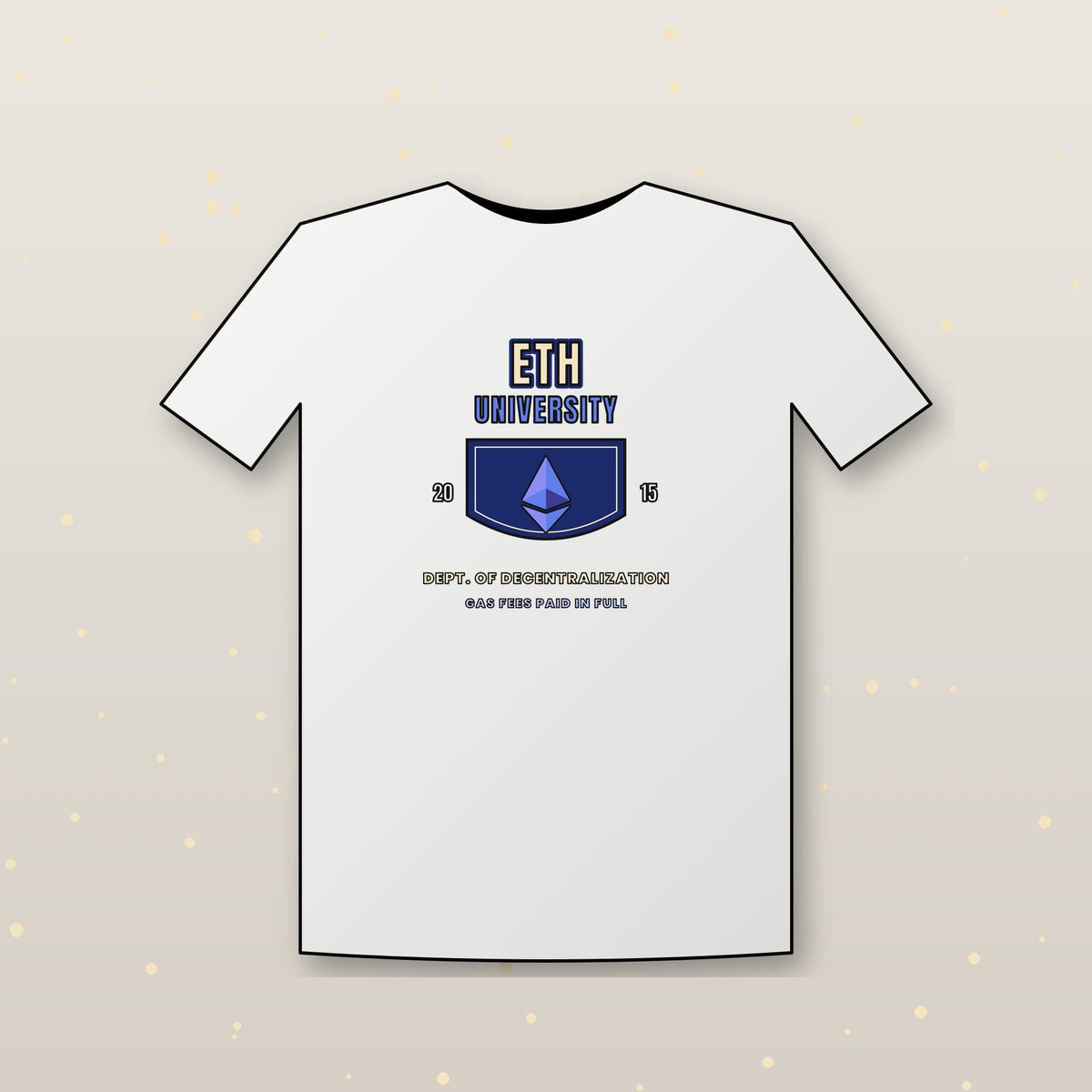 ETH University Shirt, Ethereum Varsity T-Shirt, Collegiate Crypto Tee, Crypto Student Gift, Ethereum Gift, Blockchain Shirt