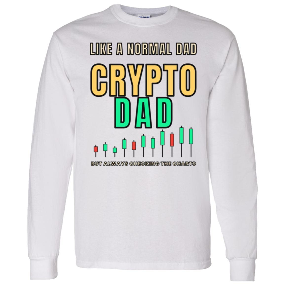 Crypto Dad Long Sleeve Shirt, Funny Bitcoin Dad Tee, Crypto Trader Dad Shirt, Christmas Gift For Dad