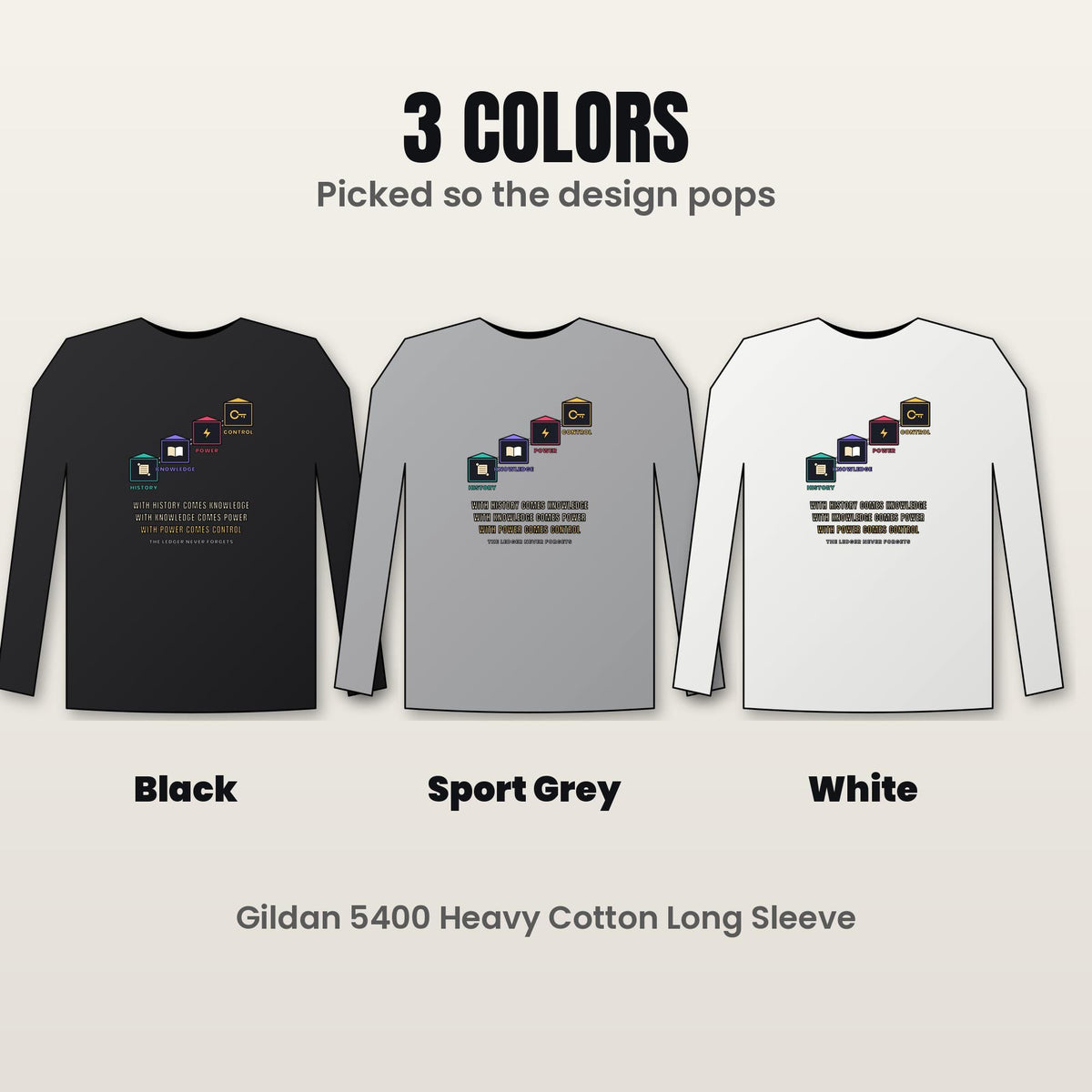 With History Comes Knowledge Long Sleeve Shirt, Knowledge Is Power Tee, Blockchain Crypto Shirt, Investor Gift