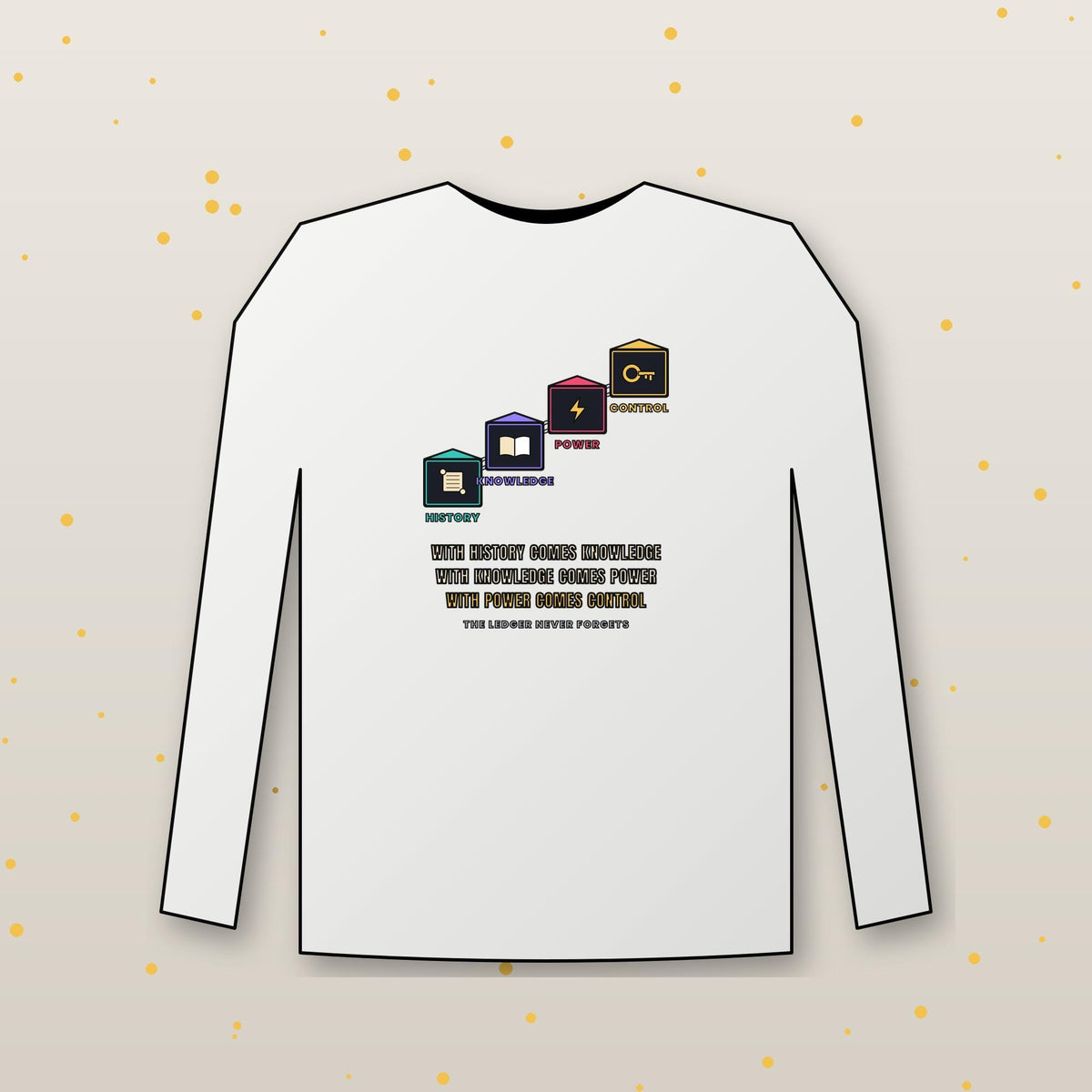 With History Comes Knowledge Long Sleeve Shirt, Knowledge Is Power Tee, Blockchain Crypto Shirt, Investor Gift