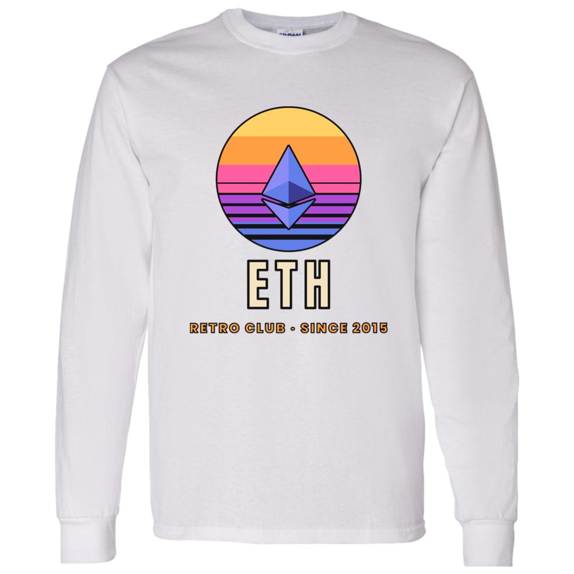 Ethereum Sunset Long Sleeve Shirt, Retro ETH Tee, Vintage Crypto Shirt, Ethereum Gift, ETH Holder Gift